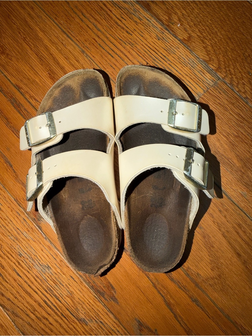 Birkenstock Kids Cream Double-Buckle Sandals